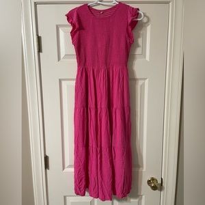 Cute Pink Midi Dress